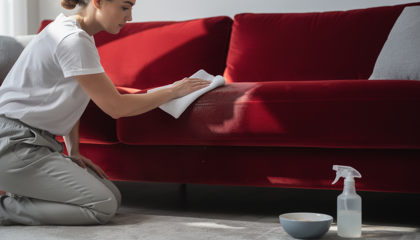 Red uw stoffen bank: De stappen om hardnekkige vlekken te elimineren en de stof te herstellen.