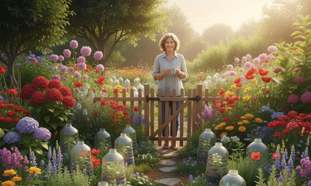 Kleine kastrucjes om het groeiseizoen te verlengen