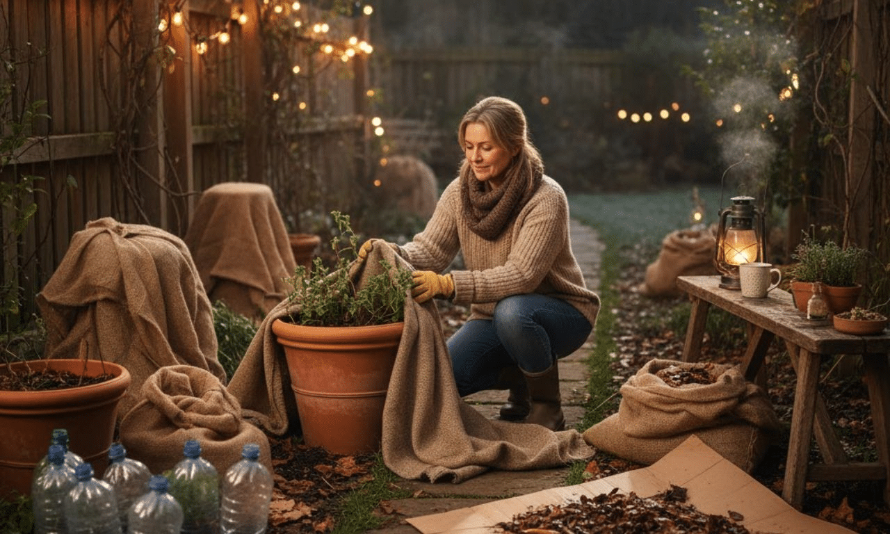 Hoe ik mijn potplanten bescherm tegen koude nachten (zonder dure benodigdheden)