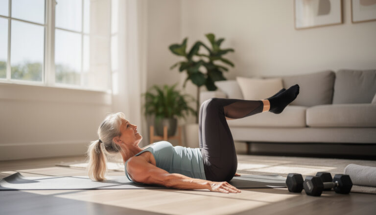 ontdek met deze 3 eenvoudige vloer-oefeningen hoe sterk uw core is, speciaal ontworpen voor mensen boven de 60. verbeter uw stabiliteit en kracht thuis!